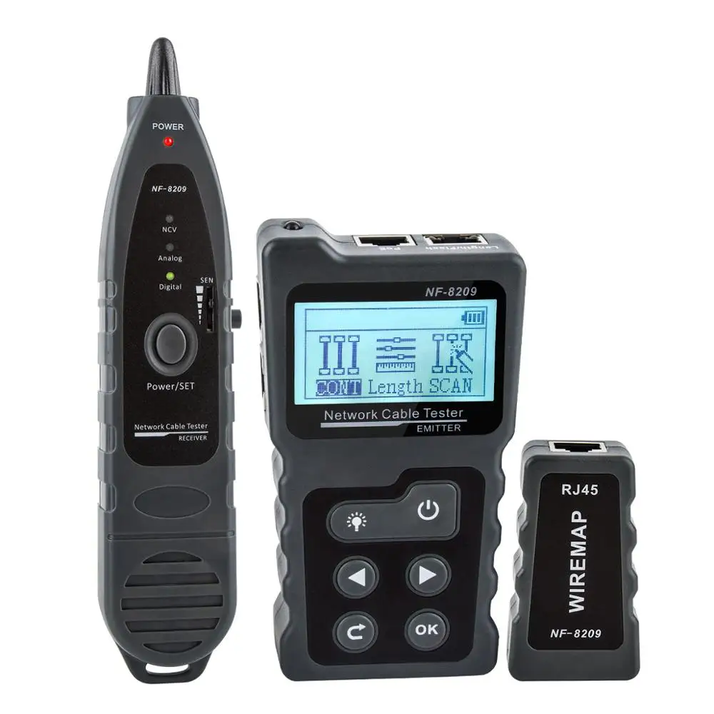NOYAFA NF-8209 network cable tester and tone probe kit with LCD display