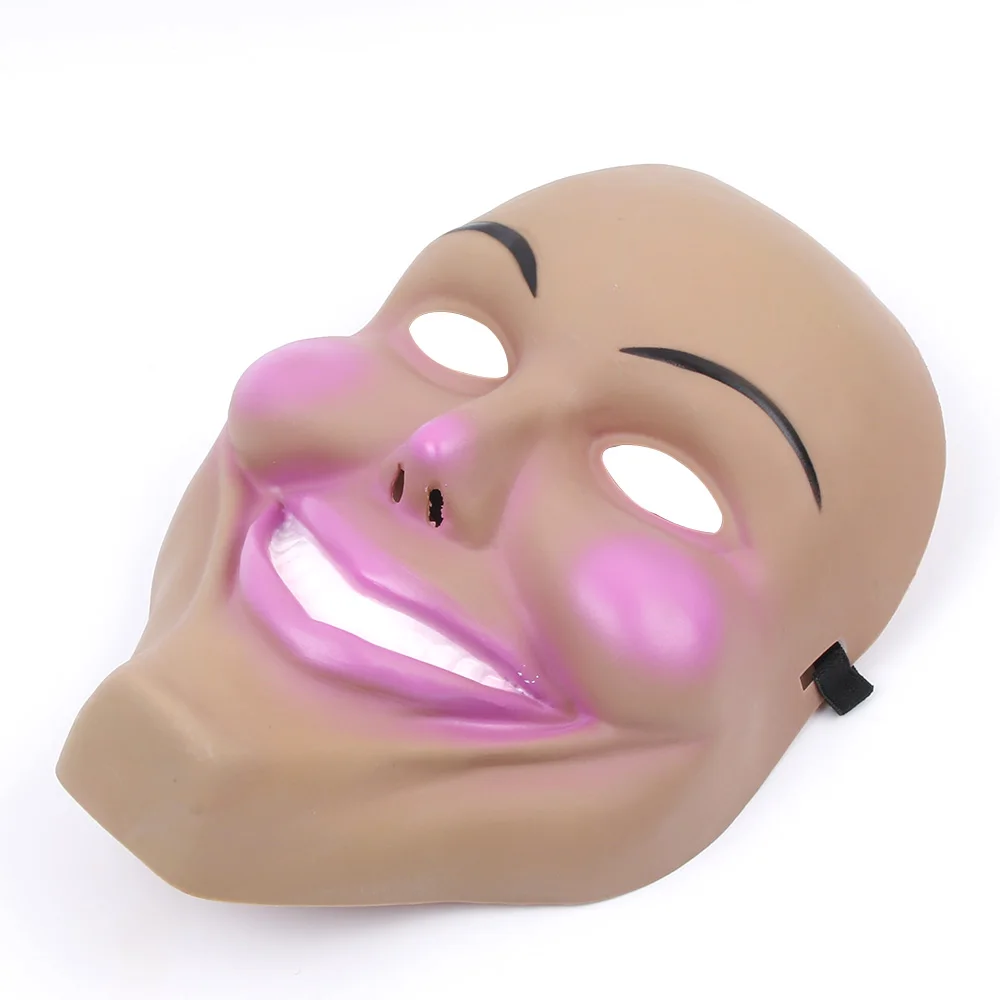Máscara de la purga de la película de Halloween, 1 piezas, película de terror, vestido de fantasía, Kiss Me God, máscara de ojo sonriente
