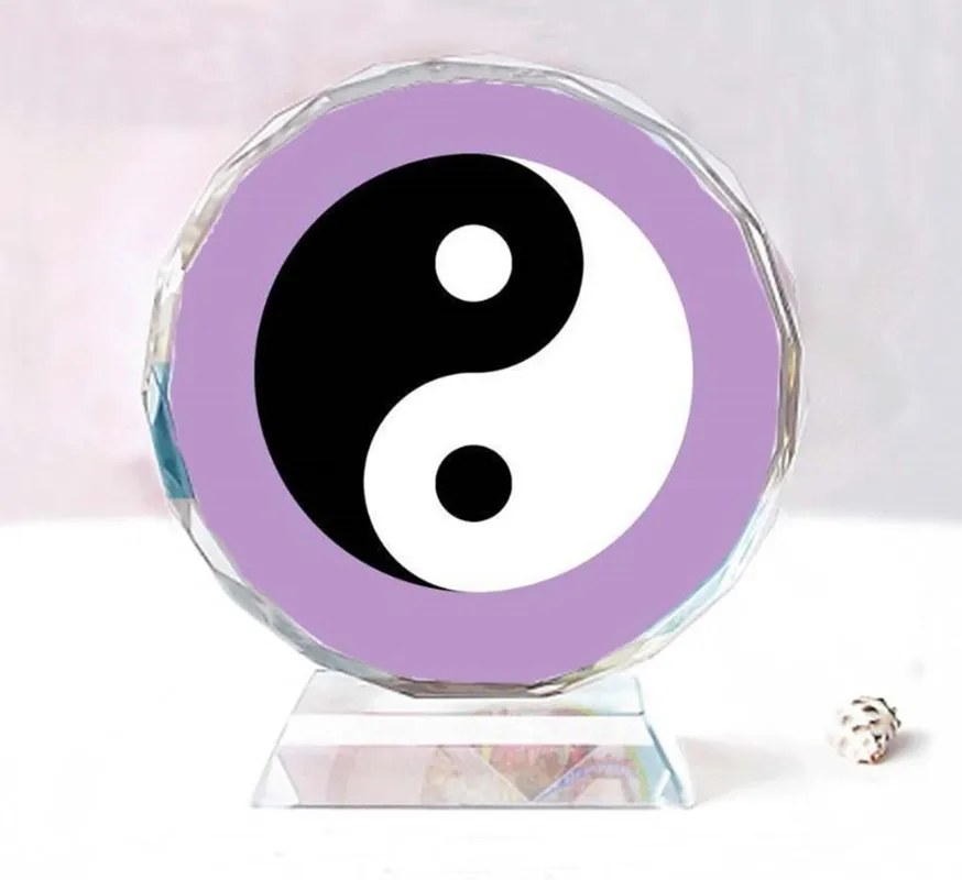 

Eight trigrams pattern，Exquisite double-sided crystal Buddha ornaments, Birthday present souvenir