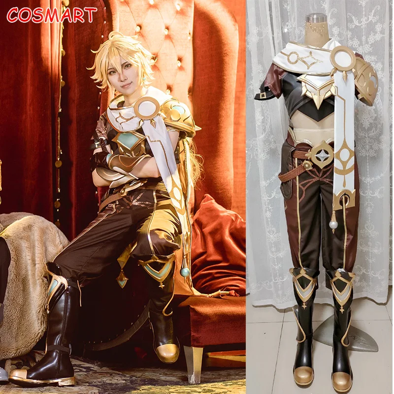 

[Customize] Anime Genshin Impact Traveler Aether Kong Game Suit Uniform Cosplay Costume Halloween Outfit For Women Men New 2020