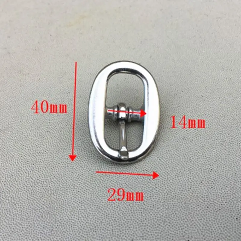 20pcs Stainless Steel Buckle Oval Metal Pin Buckles Leather Bag Garment Accessory 14mm 19mm 21mm