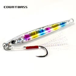 Countbass Slide Stick Jigging Fishing Lure Rigged Assist Hook Casting Jig Slim Bait Slow Fall Pitch Metal Jigs 15g 20g 30g 40g