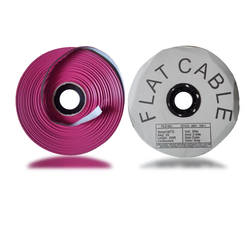 Kabel Sinyal Kabel Penerima Modul Panel LED Data Pita Datar Display LED Tembaga Murni 75 Meter/Roll16Pin