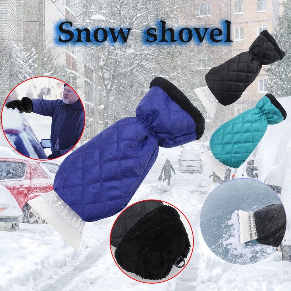 Saingace Car Snow Removal shovel Defrost Deicing Thickened warm gloves waterproof Winter Window Ice Snow Remover Scrapers Tools