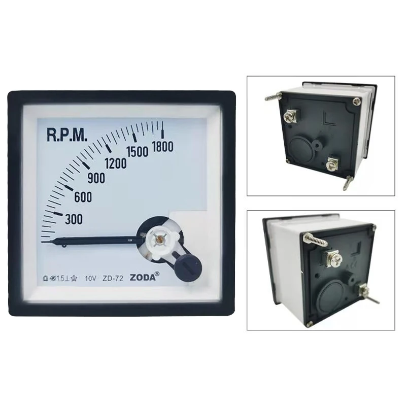 Contagiri DC ZD-72 1500 RPM /10V 1800RPM/min sensore di eccitazione voltmetro puntatore voltmetro 72*72mm