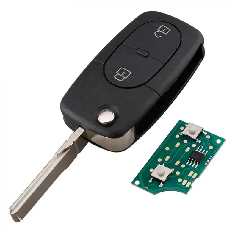 433Mhz 2 Knoppen Auto Afstandsbediening Sleutelhanger Met ID48 Chip 1J0959753A Fit Voor Vw Volkswagen / Passat / Golf MK4 Nieuwe