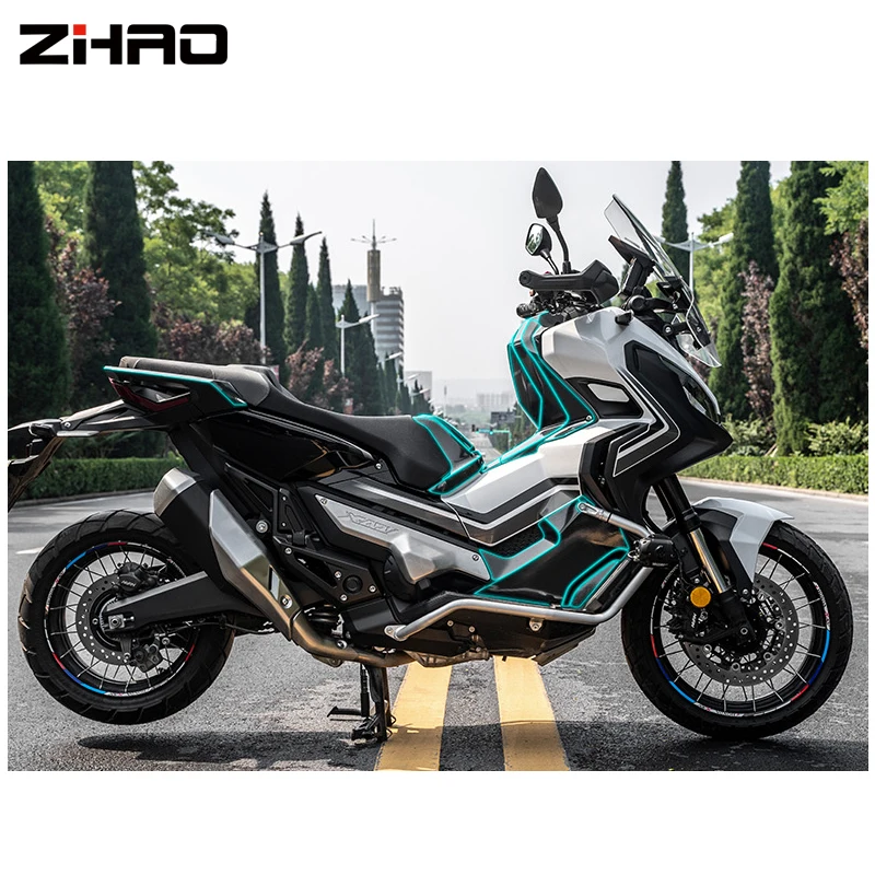 Pegatina de carbono para motocicleta, Protector de almohadilla de tanque para Scooter X ADV 750 Xadv 750, 2019- 2021