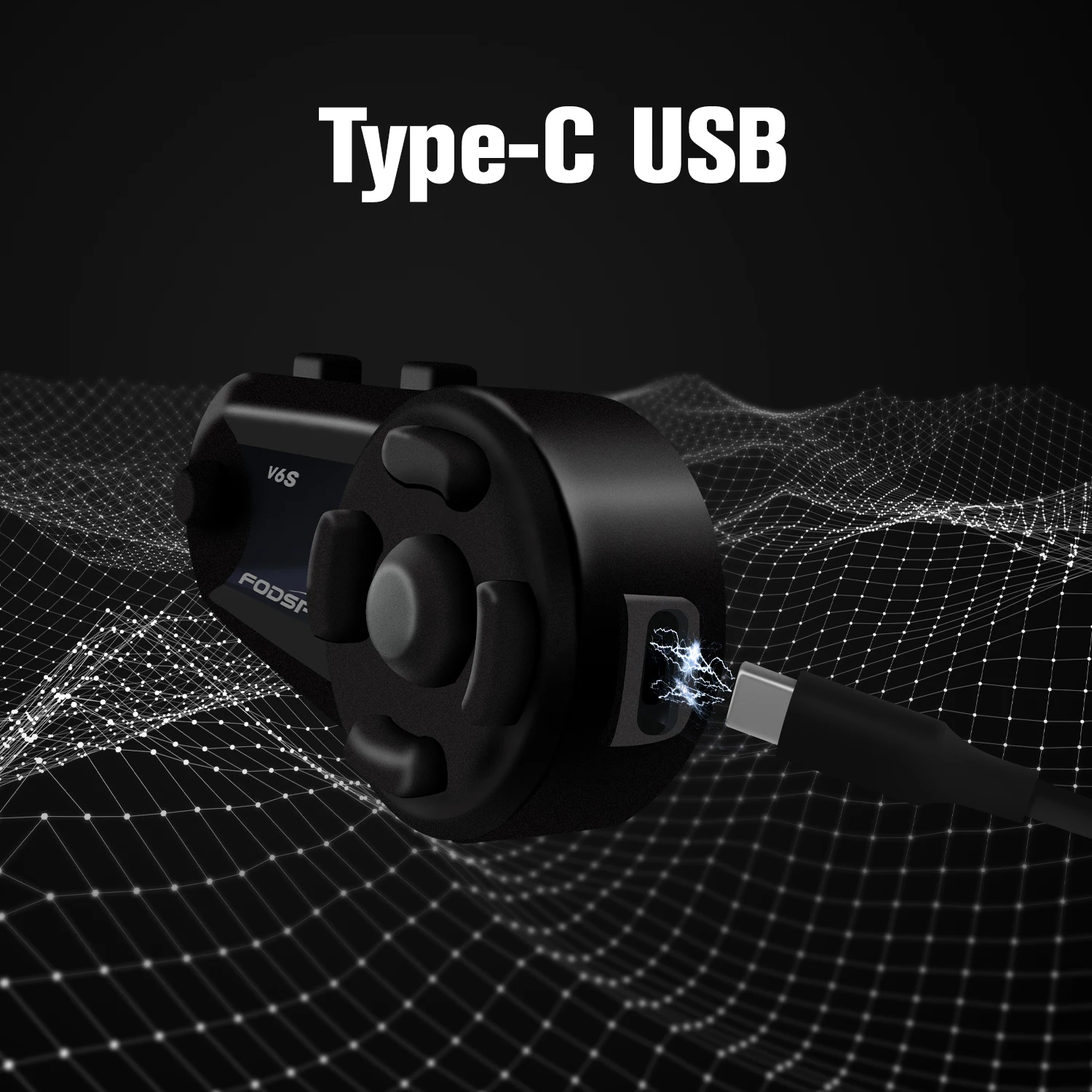 Fodsports V6S Motorcycle Helmet Intercom Helmet Bluetooth Headset 6 Riders 1000m Waterproof Interphone,FM Radio,Share Music.