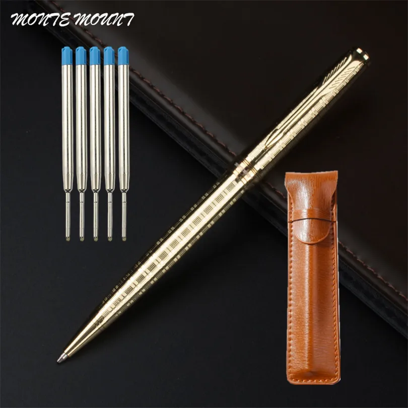 Luxury high quality 388 metal for stainless steel Business office school supplies Ballpoint Pen Golden Clip New