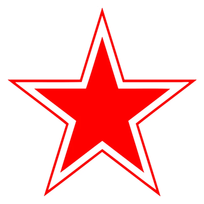 CS31054# Red Star Die-cut Vinyl Decal Car Sticker Waterproof Auto Decors on Car Body Bumper Rear Window