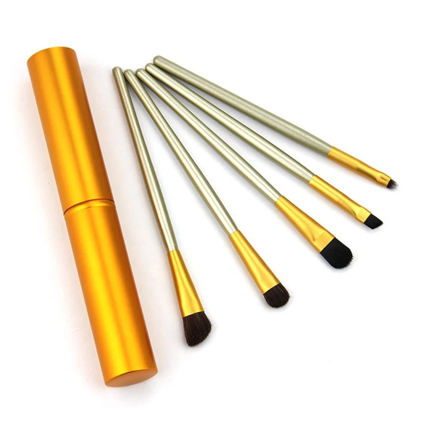 5ชิ้น/เซ็ต Professional Mini แปรงแต่งหน้าชุดอายแชโดว์ Eyeliner Eyebrow แปรง Lip Make Up ชุดแปรงขนาดแปรง