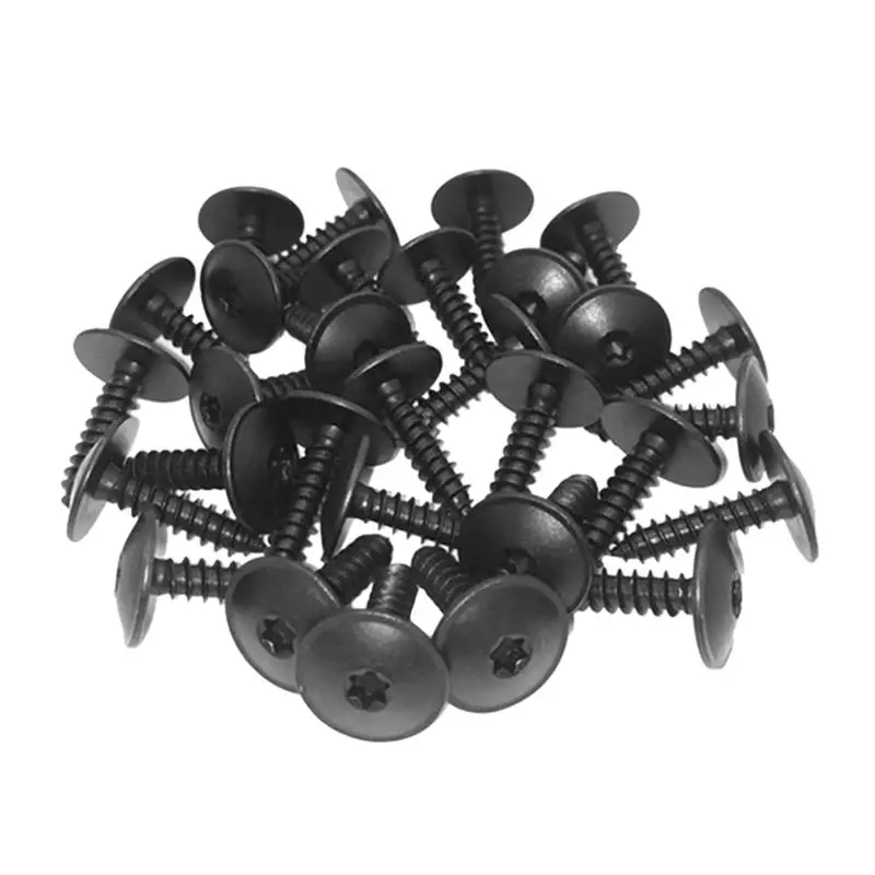 30Pcs Car Self Tapping Screws Clips Fastener For Audi Engine Splash Guard Screws Practical Automobile Front Wheel Fastener