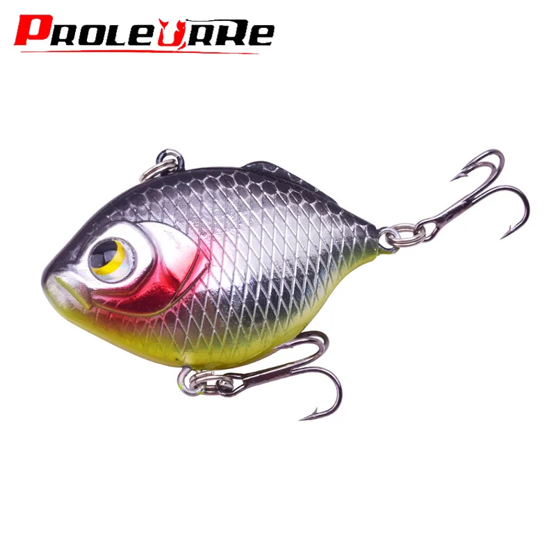 

Proleurre Flounder Hard VIB Fishing Lures 4.5cm 3D Eyes Artificial Bait With Treble Hooks Sinking Wobblers Bass Crankbait Tackle