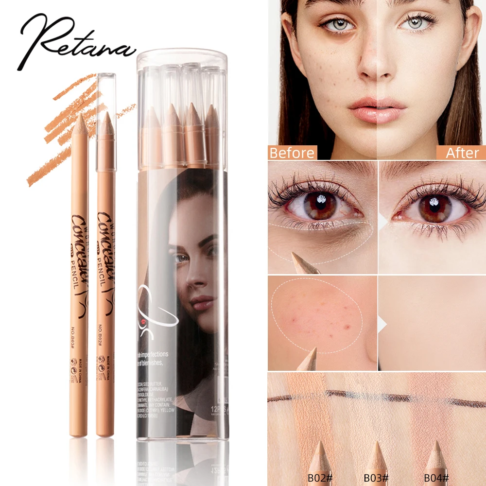 1PC Concealer Pen Waterproof Concealer Concealer Foundation Cream Long Lasting Blemishes Acne Smoothing Moisturizing Makeup Pen