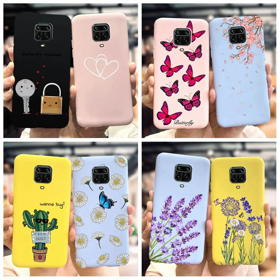 For Xiaomi Redmi Note 9 Pro Max 9S Case Soft Silicone Flower Back Cover For Xiomi Redmi Note9Pro Note9 Note9S Note9ProMax Fundas