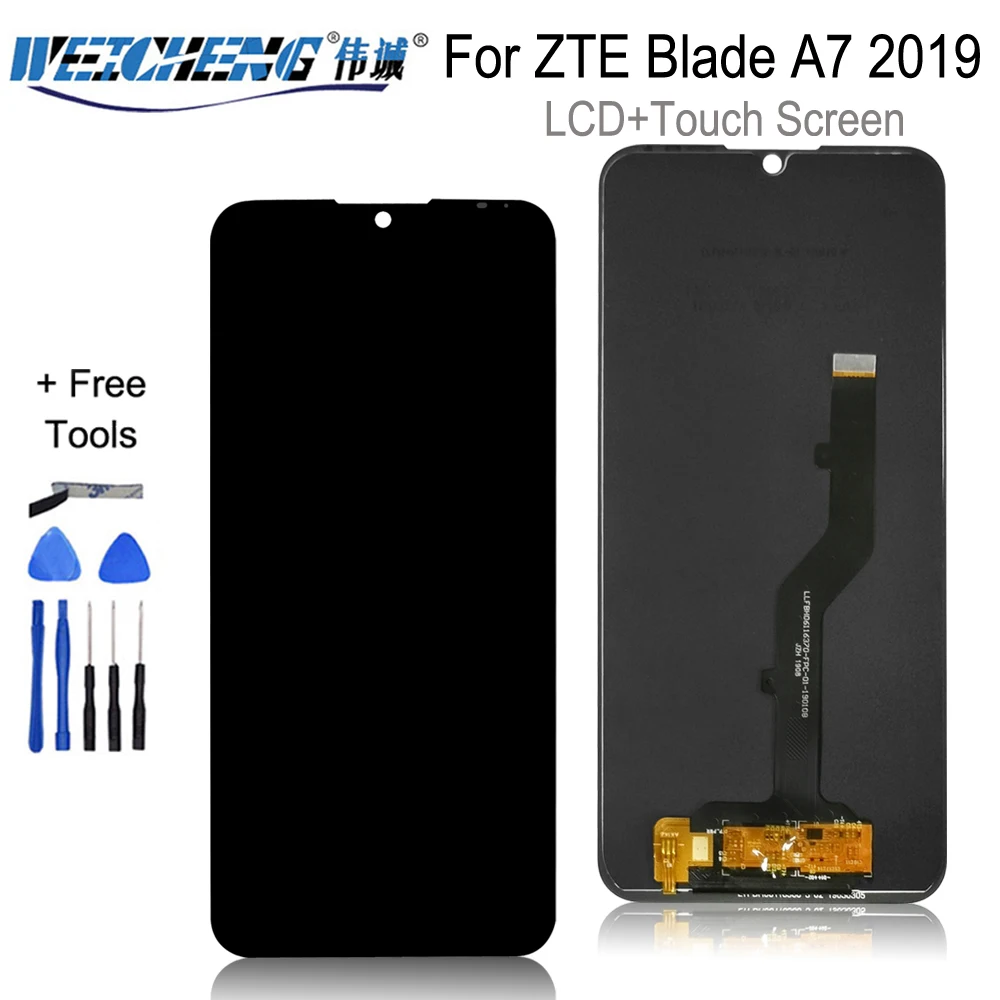 

6.09''For ZTE Blade A7 A7000 2019 2019RU P963F02 LCD Display With Frame Touch Screen Digitizer Sensor Black Color With Tools