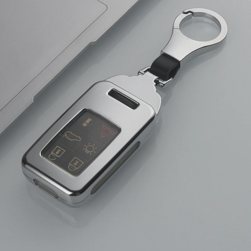Zinc Alloy Car Remote Key Shell Case Cover for Volvo XC60 V60 S60 XC70 V40 Auto Accessories Key Holder with Keychain
