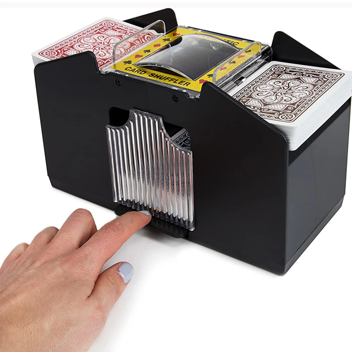 Automatic Playing Card Shuffler Mixer Games Poker Sorter Machine Dispenser for Travel Home Festivals Xmas Party Battery Operated