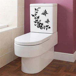 1PCS Funny Novelty Butterfly Flower Toilet Seat Sticker Decal Fashion 3D Wall Stikcers On The Wall Home Decoration