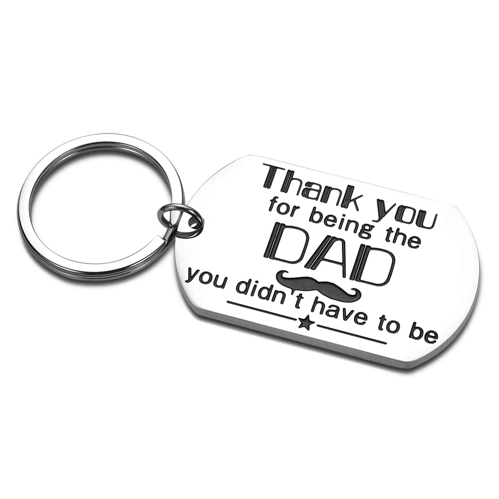 Funny Step Dad Gifts Keychains for Father Dad in Law Christmas Fathers Day Bonus Stepdad Dad Keychain Gift Thanksgiving Present