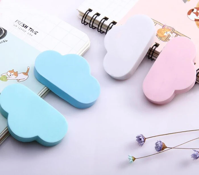 

1PC Kawaii Cloud Shape Eraser Exquisite Cartoon Soft Rubber Erasers Easy To Wipe Stataionery Gifts(ss-872)