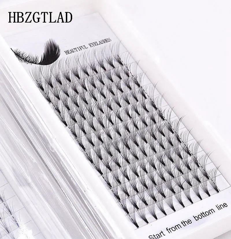 HBZGTLAD Premade Russian Volume Fans 6D/10D/20D Mink Eyelashes short Stem C/D/DD curl Lash Pre made Eyelash Extensions Supplies