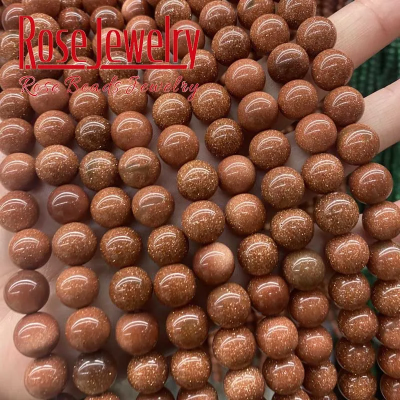 Natural Golden SandStone Beads Sand Stone Round Loose Beads For Jewelry Making DIY Bracelet Accessories 15\