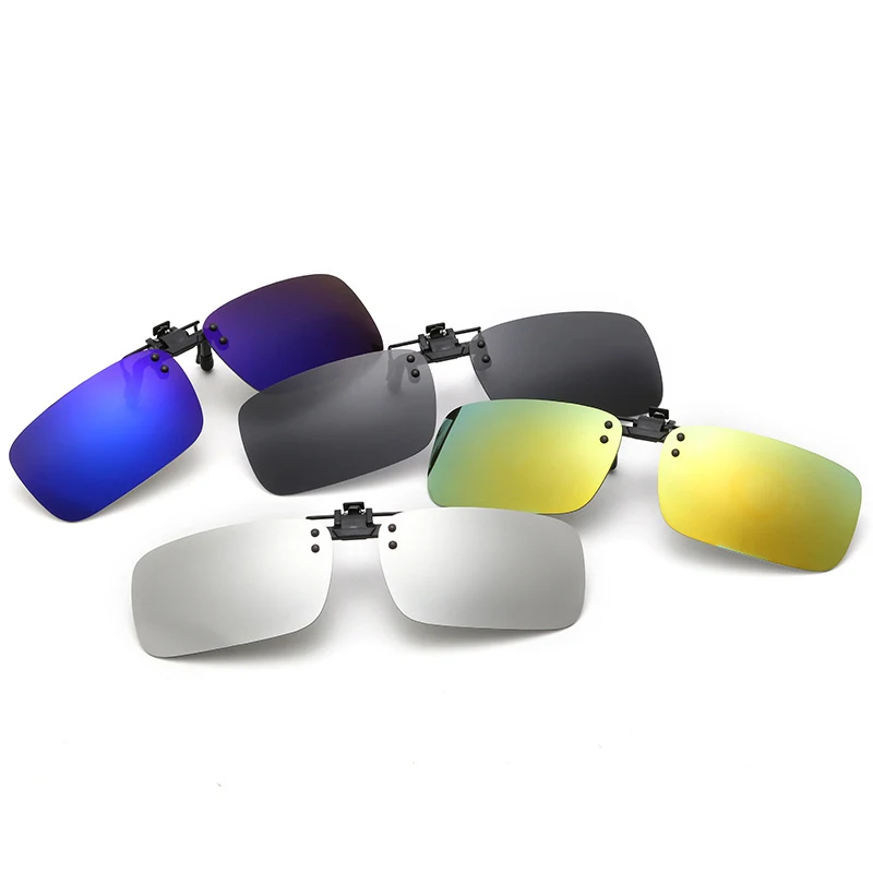 Classic Retro Unisex Polarized Clip On Sunglasses Driving Night Vision Fishing Lens Anti-UVA Anti-UVB Riding Sunglasses Clip