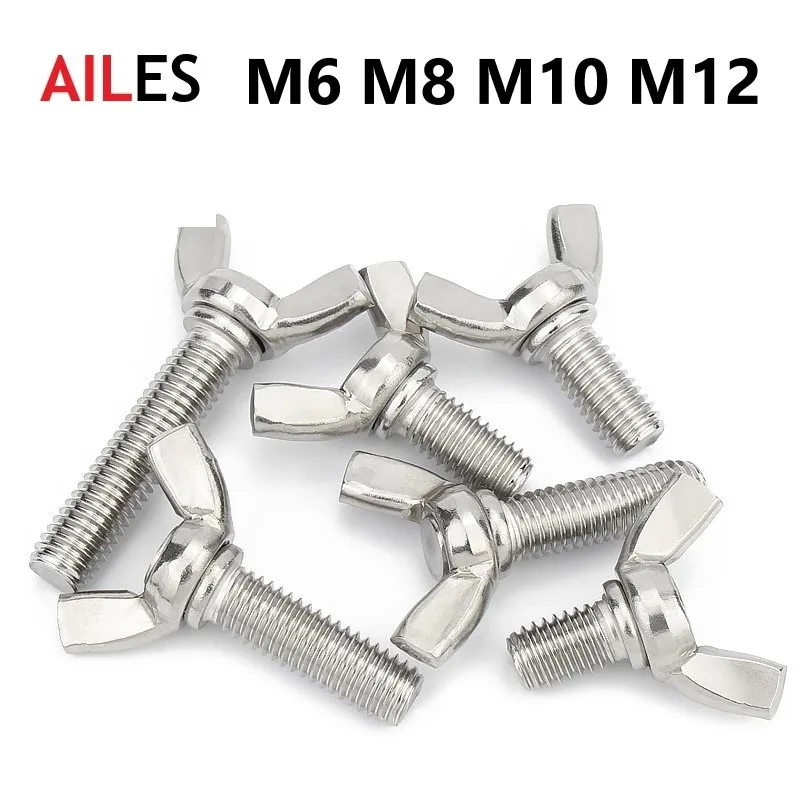 M6 M8 M10 M12 304 Śruba motylkowa ze stali nierdzewnej Skrzydło Kciuk Śruba skrzydłowa Pazur Ręcznie dokręcone śruby 6 mm 8 mm 30 mm 40 mm 50 mm