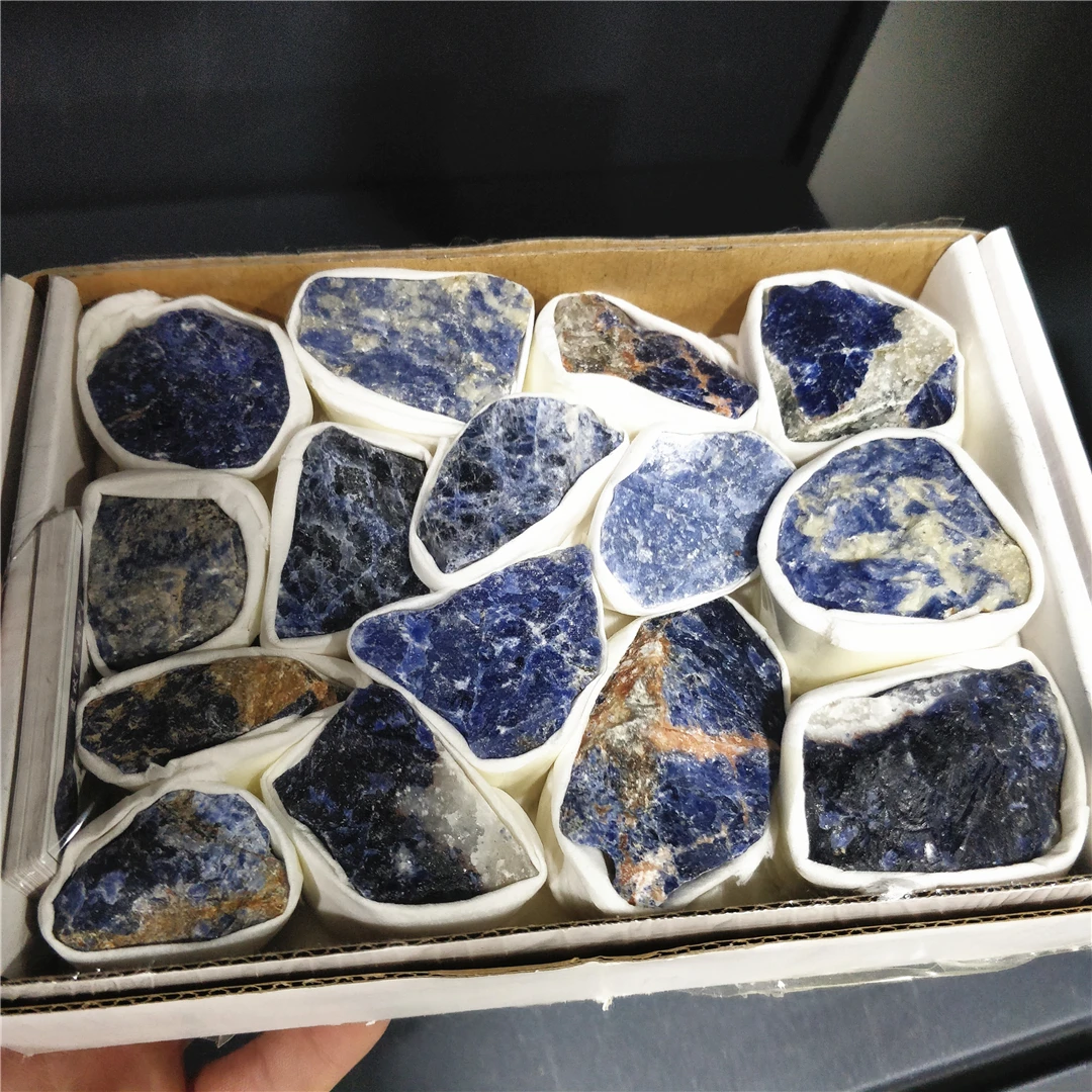 Rough Raw Sodalite Crystals And Stones Natural Dumortierite Mineral Specimens Gift Boxes Spiritual Home Decor China Supplier