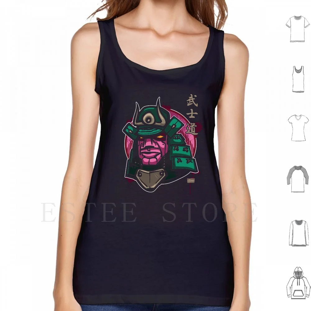 Bushido : The Way Of The V2 Tank Tops Vest Sleeveless Helmet Hannya Helmet Hannya Oni Oni Japan Japanese Toronto Tokyo