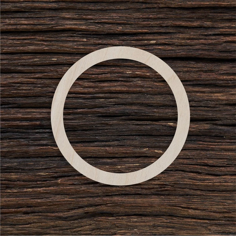 

50pcs 10cm Wooden Ring Shape For Crafts laser cut wood circle ring