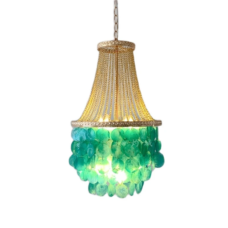 Creative Personality French Romantic Light Luxury Shell Bedroom Chandelier New Classical B & B Fresh Dining-Room Lamp