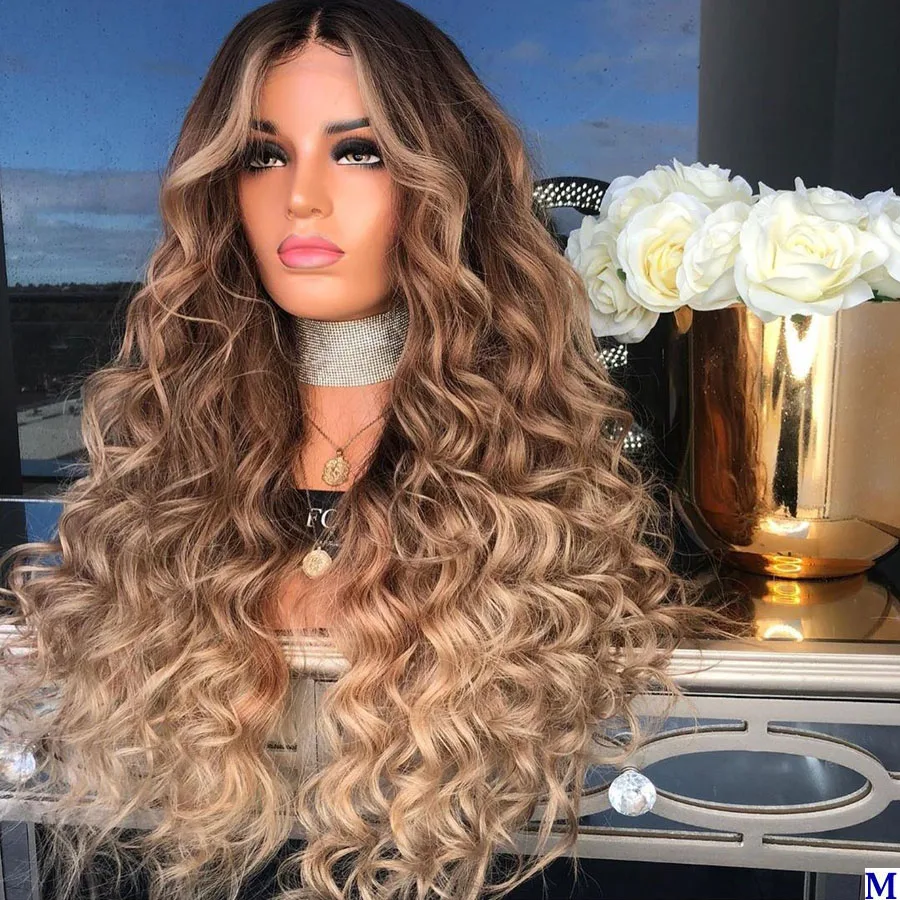 

Deep Wave Indian Human Hair 13x6 Lace Front Wigs for Black Women 200Density Ombre 3T Blonde Lace Wigs with Baby Hair Remy