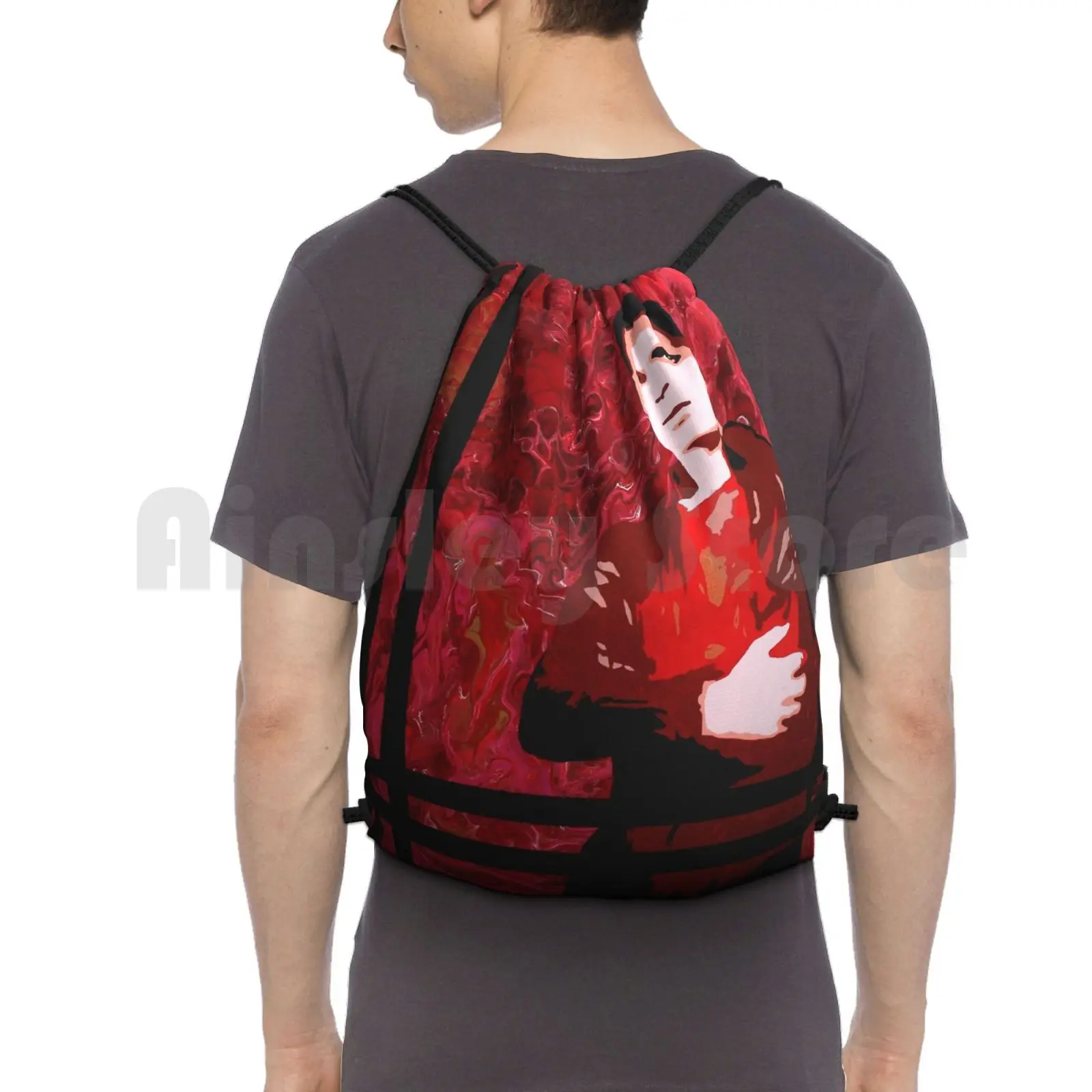 Gary Numan-Telekon Backpack Drawstring Bags Gym Bag Waterproof Gary Numan Telekon Music Band 80s Eighties Pop Pop Art