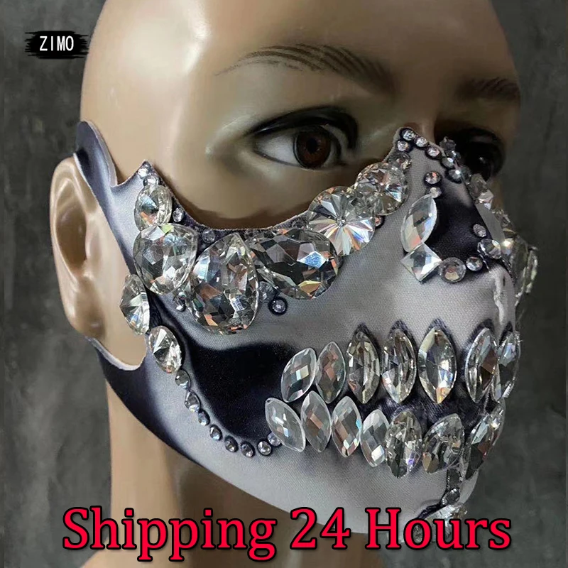 Máscara de diamantes de imitación para hombre y mujer, sombrero púrpura, máscara de cristal, accesorio de fiesta de Halloween, accesorios de