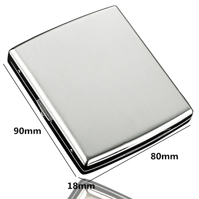 KC2-01 Japanese Style Super Pocket Male Metal 20 Cigarette Case Stainless Steel Portable Cigarette Boxes