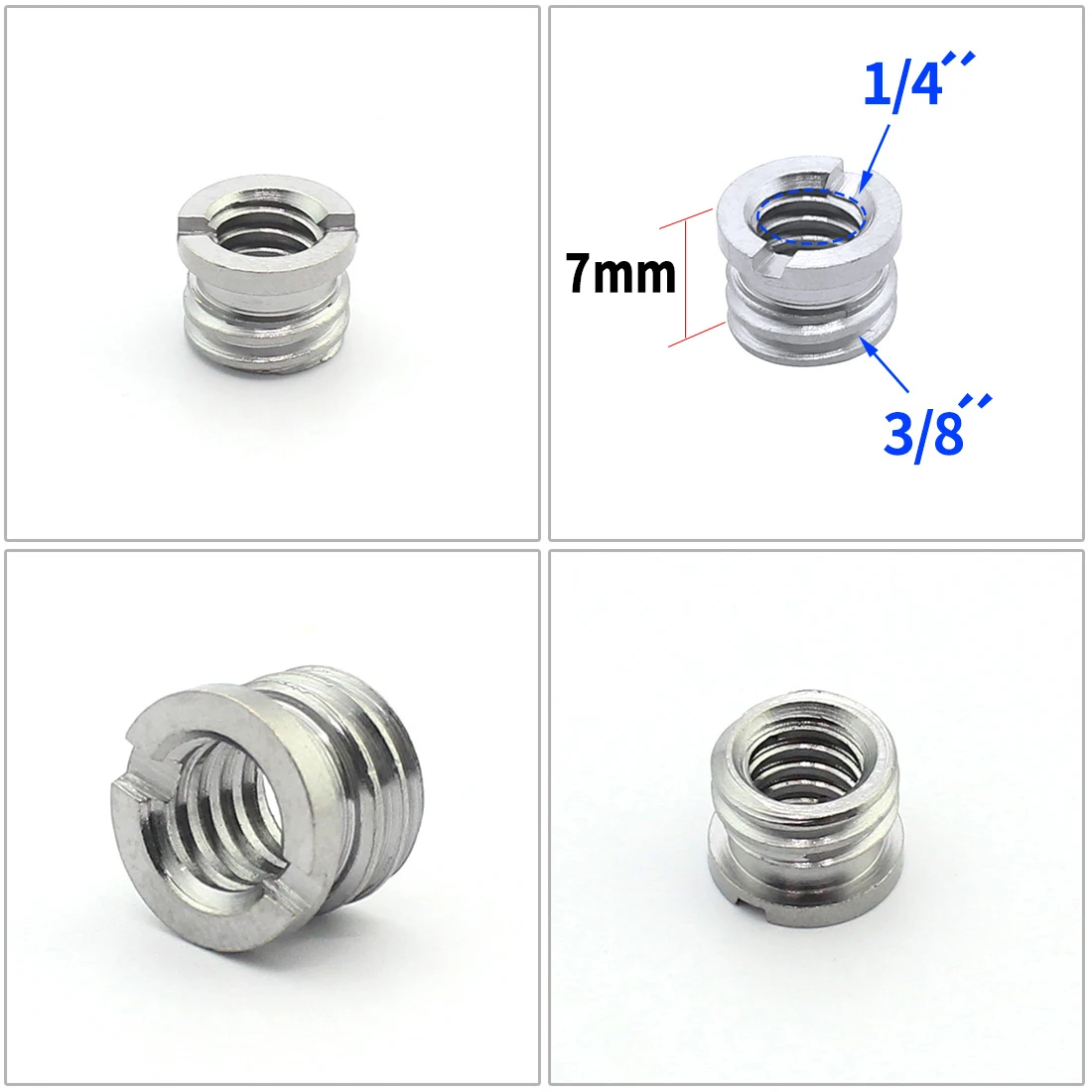 Z metalu 1/4 "3/8" 5/8 M10 M4 śruba gwintowana Adapter do montażu statywu płyta latarka mikrofon za pomocą tego narzędzia online bez lustrzanka akcesoria do studia fotograficznego