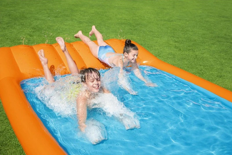 341cmx213cmx38cm 6-7 kids Yard Garden Grass Inflatable Spray water Swimming Pool with Slide