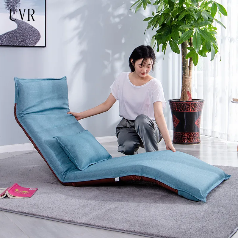 UVR Creative Lazy Sofa Single Tatami Long Folding Removable And Washable Bay Window Chair Leisure Backrest Japanese Fabric Bed