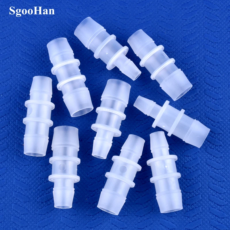 5~200pcs/lot 14.2mm 15.8mm To 7.9~14.2mm PP Pagoda Reducing Direct Connectors Micro Irrigation Hose Joints Aquarium Tank Adapter