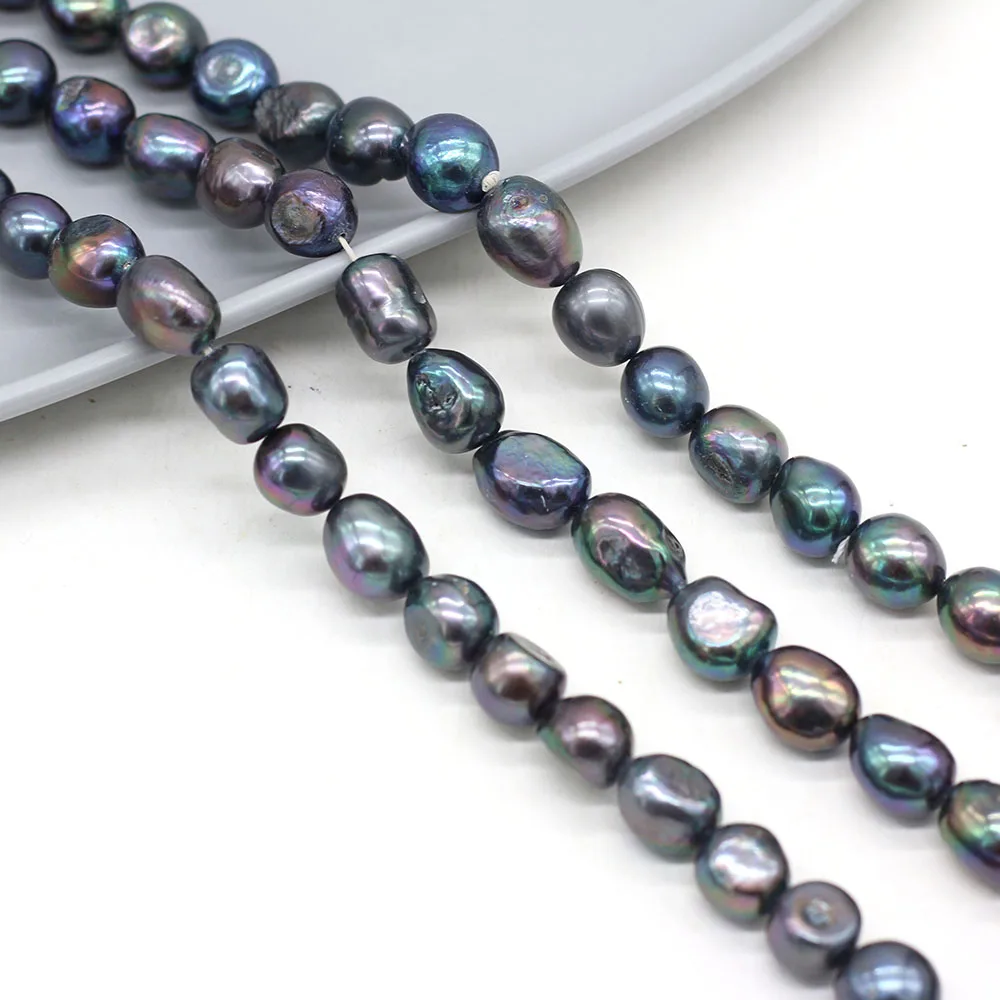 100%Natural Freshwater Black Pearl Beads Irregular Shape Spacer Loose For Jewelry Making DIY Charm Bracelet Necklace Accessories