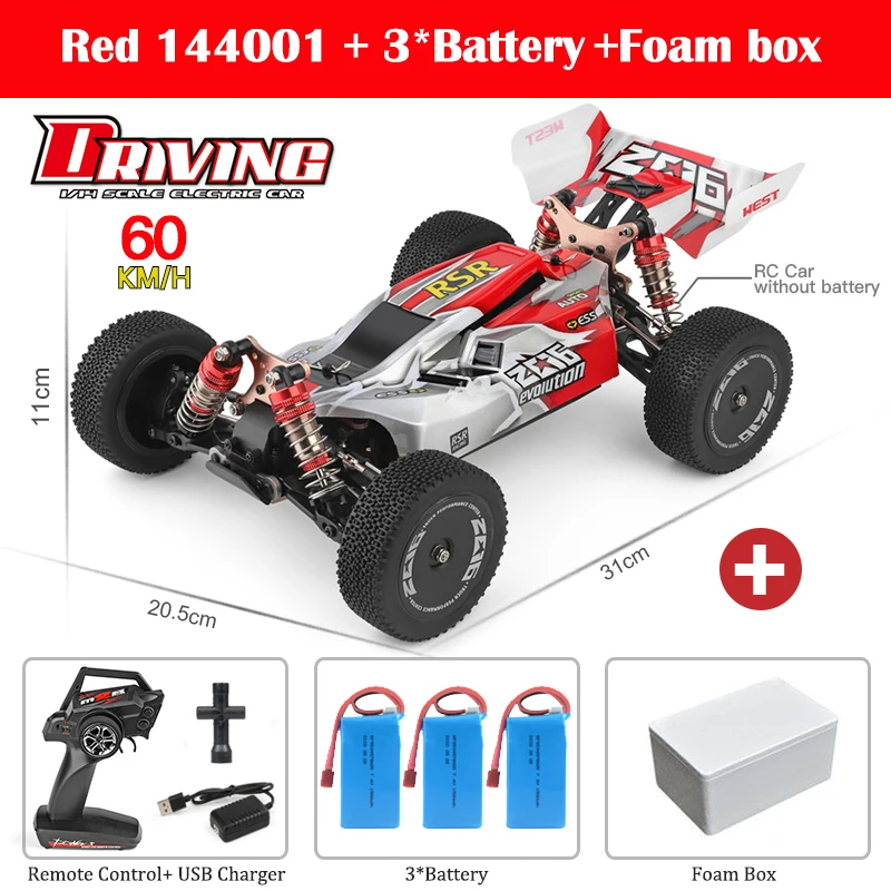 WLtoys 144001 A959-B A959 2.4G Racing RC Car 70KM/H 4WD Electric