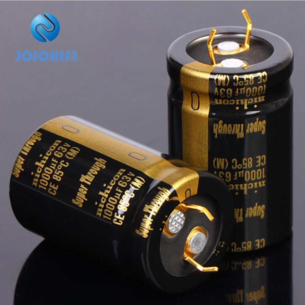 

1pc-6pc 1000UF 63V 22x35mm Nichicon KG Super Through Pitch 10mm 63V/1000uf Gold Foot Super Penetration Electrolytic Capacitor