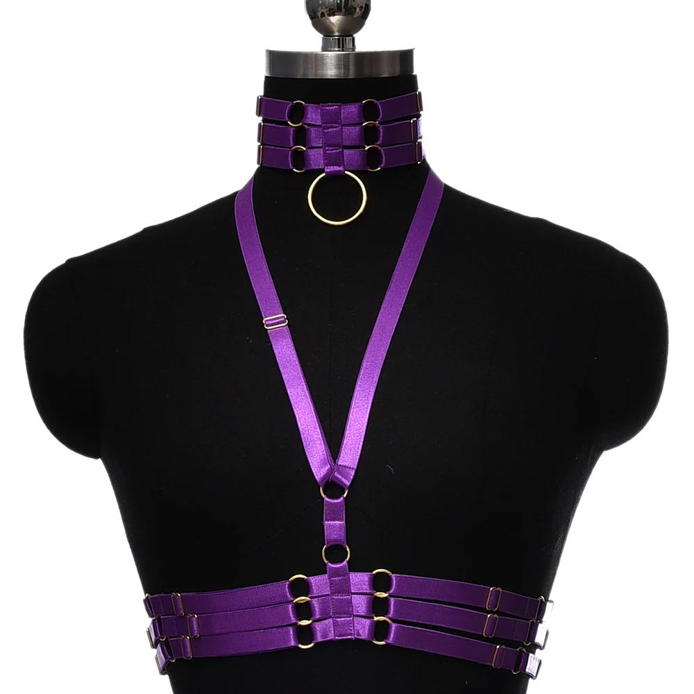 

Панк Фетиш Шея Ремень Для Тела Эластичные Бондажные Топы Бюстье Регулируемое Сексуальное Женское Белье Бюстгальтер Женский Готический Экзотический Бюстгальтер-Клетка