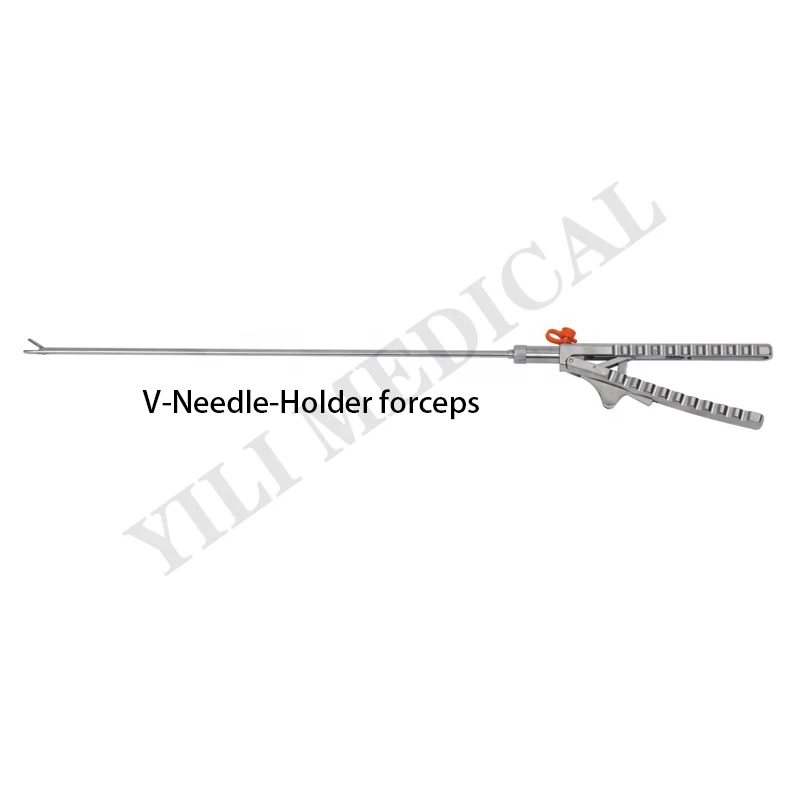 MTS Laparoscopic 5mm V-shaped Neelde Holder forceps Stainless steel Medical Device Abdominal Surgery Equipments