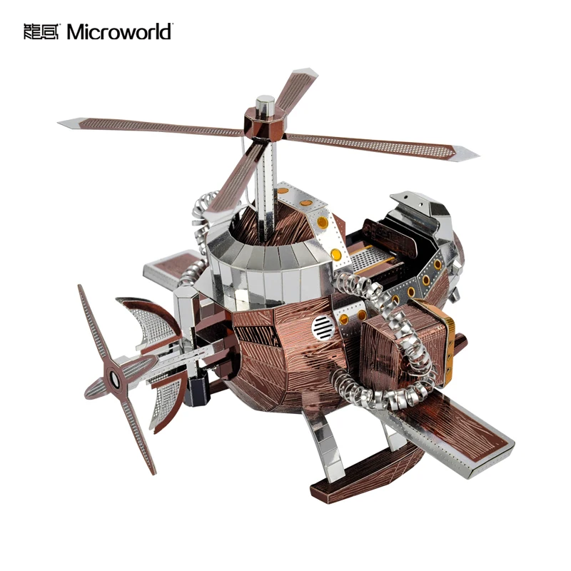 

2020 New Microworld 3D metal puzzle Field Rescue Aircraft Model kits DIY Laser Cut Jigsaw Model gift For children Adult Toys