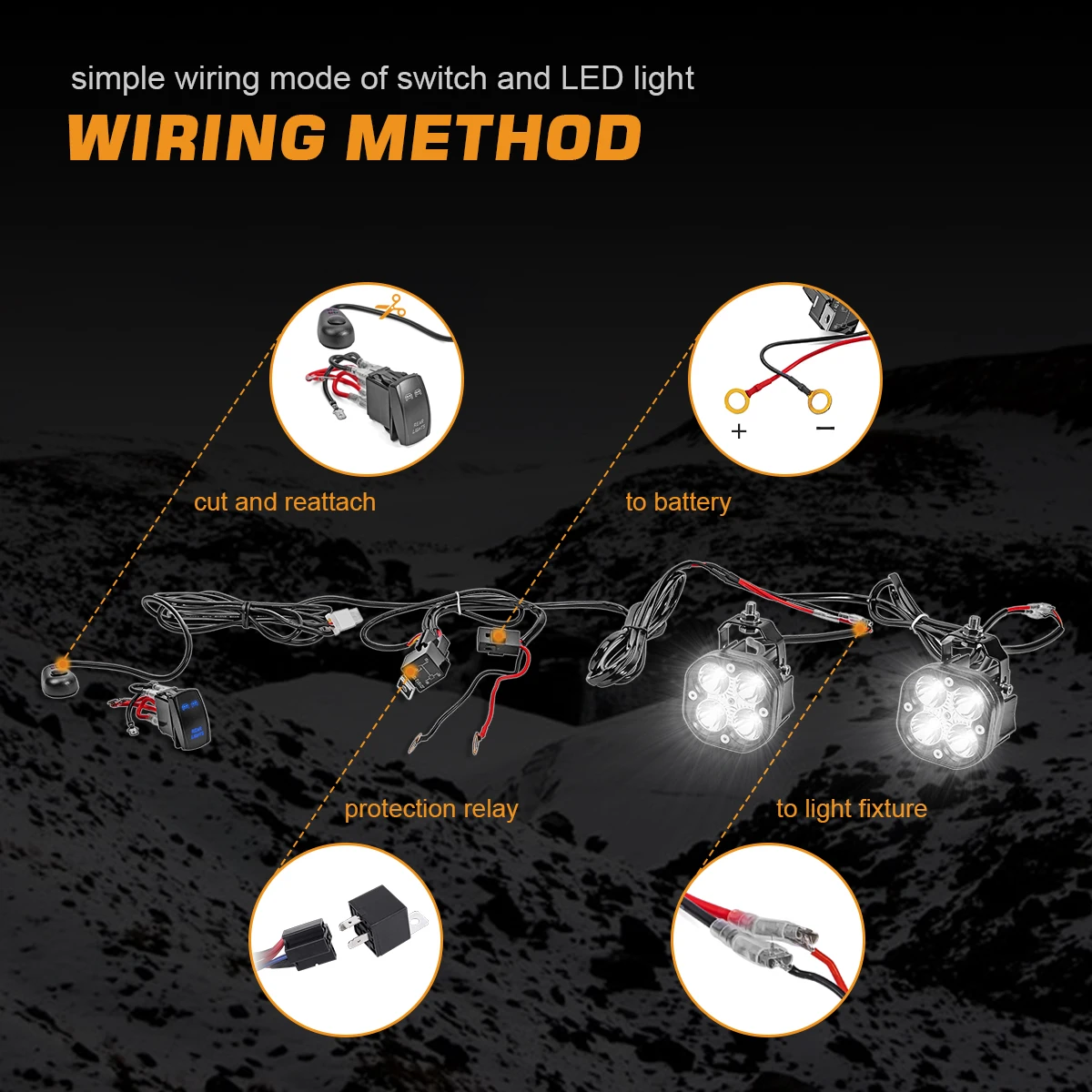 3 LEAD 3m Wiring Harness 