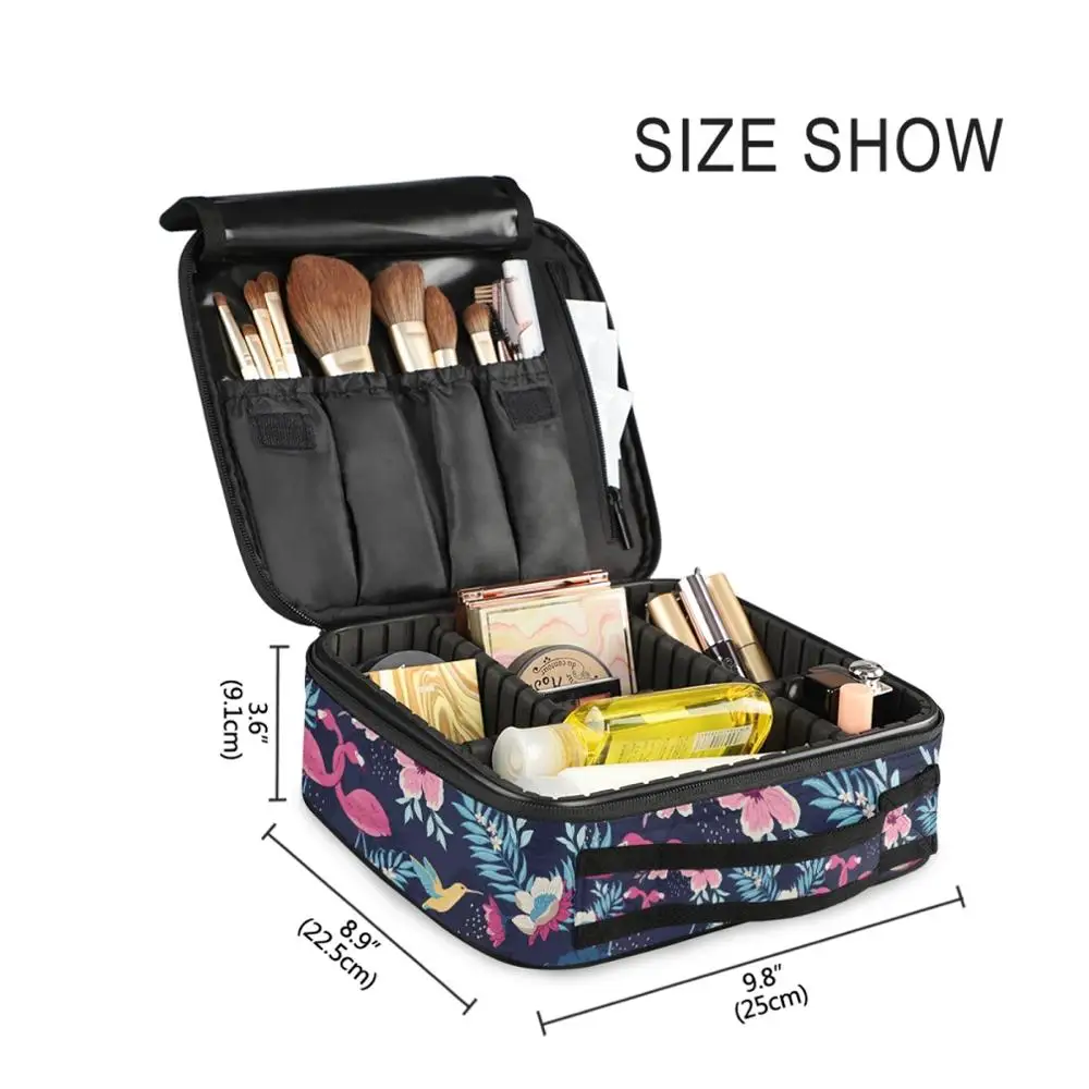 2021 Outdoor Girl Makeup Bag Women Cosmetic Bag Flower Print Women Toiletries Organizer Waterproof Female Storage Make Up Cases