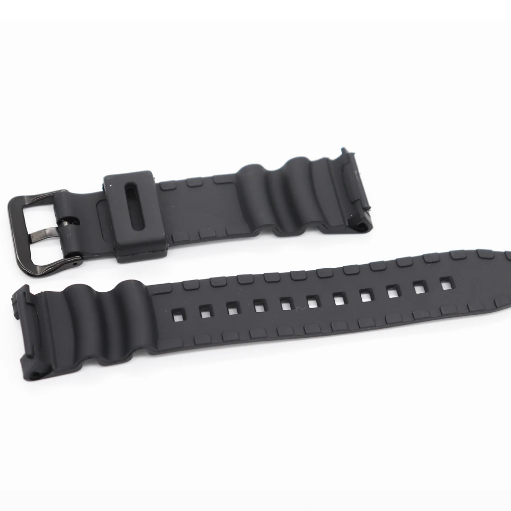 Black Men Women Silicone Strap Watchband Suitable For Casio SGW-100 SGW100 21MM Rubber Sport Waterproof Replacement Watch Band